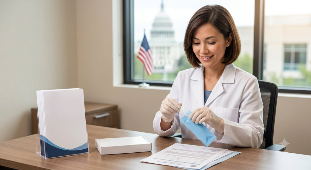 Immigration DNA testing sample collection process